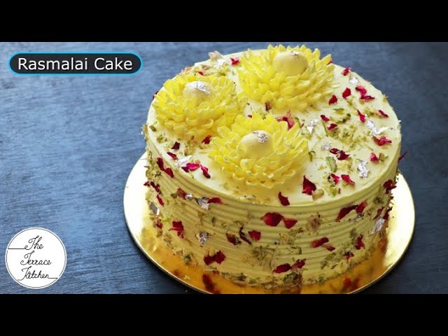 Eggless Rasmalai Cake Recipe without Oven | Valentine’s Day Special ~ The Terrace Kitchen