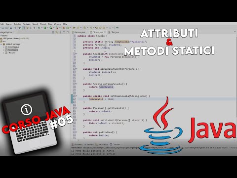 Attributi e Metodi statici - Corso Java #05