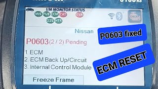 THE TRICK TO RESET YOUR CAR COMPUTER/ECM P0603