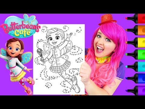 Coloring Butterbean's Caf� GLITTER Coloring Page Prismacolor Markers | KiMMi THE CLOWN - YouTube