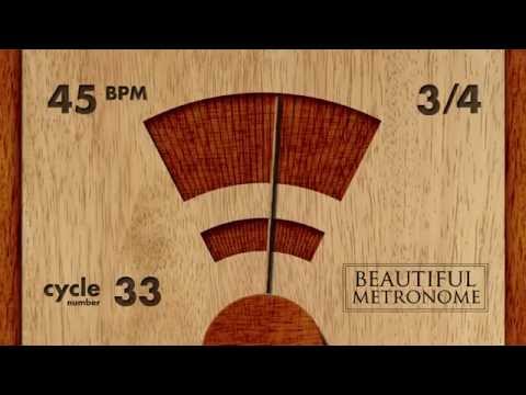 45 BPM 3/4 Wood Metronome HD