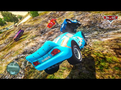 Crazy Lightning McQueen Cliff Drops Crashes Ep.5 - GTA 4