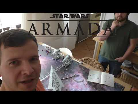 Star Wars Armada  Super Sternen Zerstörer SSD vs Imperium Klasse  Trainings Gefecht Battle Report DE