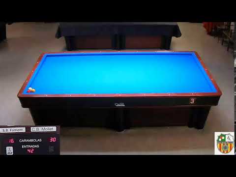 LLIGA CATALANA 3 BANDES 3ª. DIV  -  S.B. FOMENT MOLINS C  vs C.B. MOLLET B