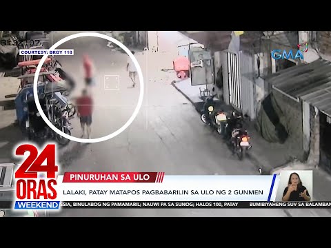 Lalaki, patay matapos pagbabarilin sa ulo ng 2 gunmen 24 Oras Weekend