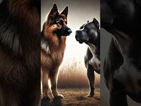 3 days Hungry Jerman Shepherd vs 😱🔥Brave & aggressive Pitbull Vs Rottweiler #doglover #dog