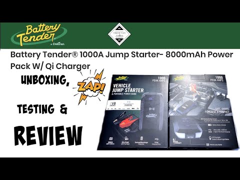 Battery Tender 1000A Jump Starter- 8000mAh Power Pack w/ Qi charger
