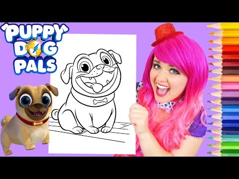 Coloring Puppy Dog Pals Rolly Coloring Book Page Prismacolor Pencils | KiMMi THE CLOWN Video