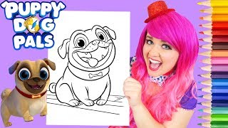 Coloring Puppy Dog Pals Rolly Coloring Book Page Prismacolor Pencils | KiMMi THE CLOWN