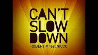 Robert M feat Nicco - Can't slow down