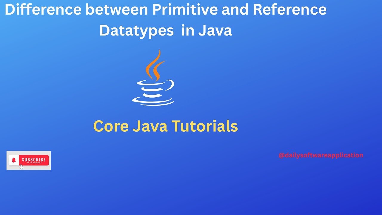 Difference Between Primitive and Reference Datattype