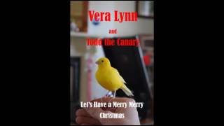 Vera Lynn and Todd the Canary at Christmas