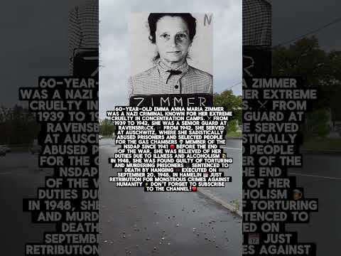 Why Was 60-Year-Old Emma Anna Maria Zimmer Executed? #shorts #ww2 #history
