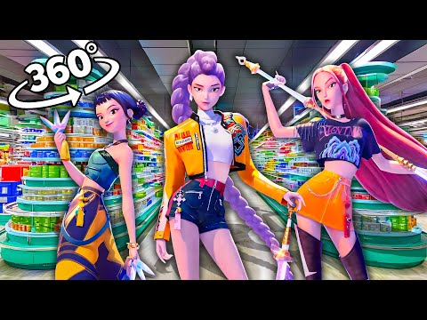 K-Pop Demon Hunters HUNTR/X - Supermarket in 360 Video - VR | 8K - ( K-Pop Demon Hunters meme )
