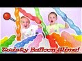Find Your Slime Ingredients Challenge! Crazy Twisty Balloons Scavenger Hunt!