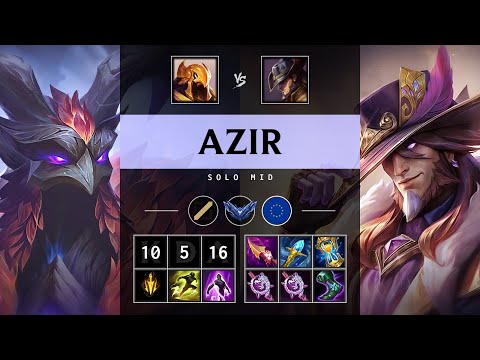Azir Mid vs Twisted Fate - EUW Diamond Patch 25.12