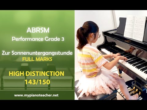 Zur Sonnenuntergangsstunde | Manfred Schmitz | ABRSM 2021-2022 Grade 3 High Distinction  [143]