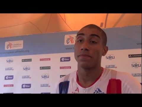 Jimmy Vicaut (FRA) after winning gold in 100m in 10.07