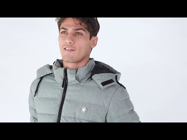 Vídeo relacionado con Superdry Chaqueta híbrida con capucha para hombre, Negro, XXL
