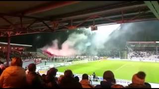 preview picture of video 'PYRO-ALARM. AUE vs. UNION BERLIN, 28.11.2014'