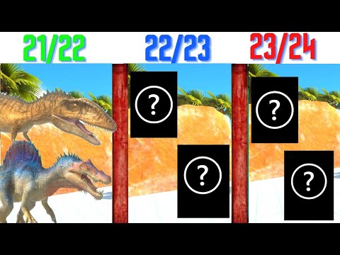 EVOLUTION OF SPINO + CARCHARODONTOSAURUS IN ARBS - 21/22  22/23   23/24 - DOUBLES -HOW WOULD IT?ARBS