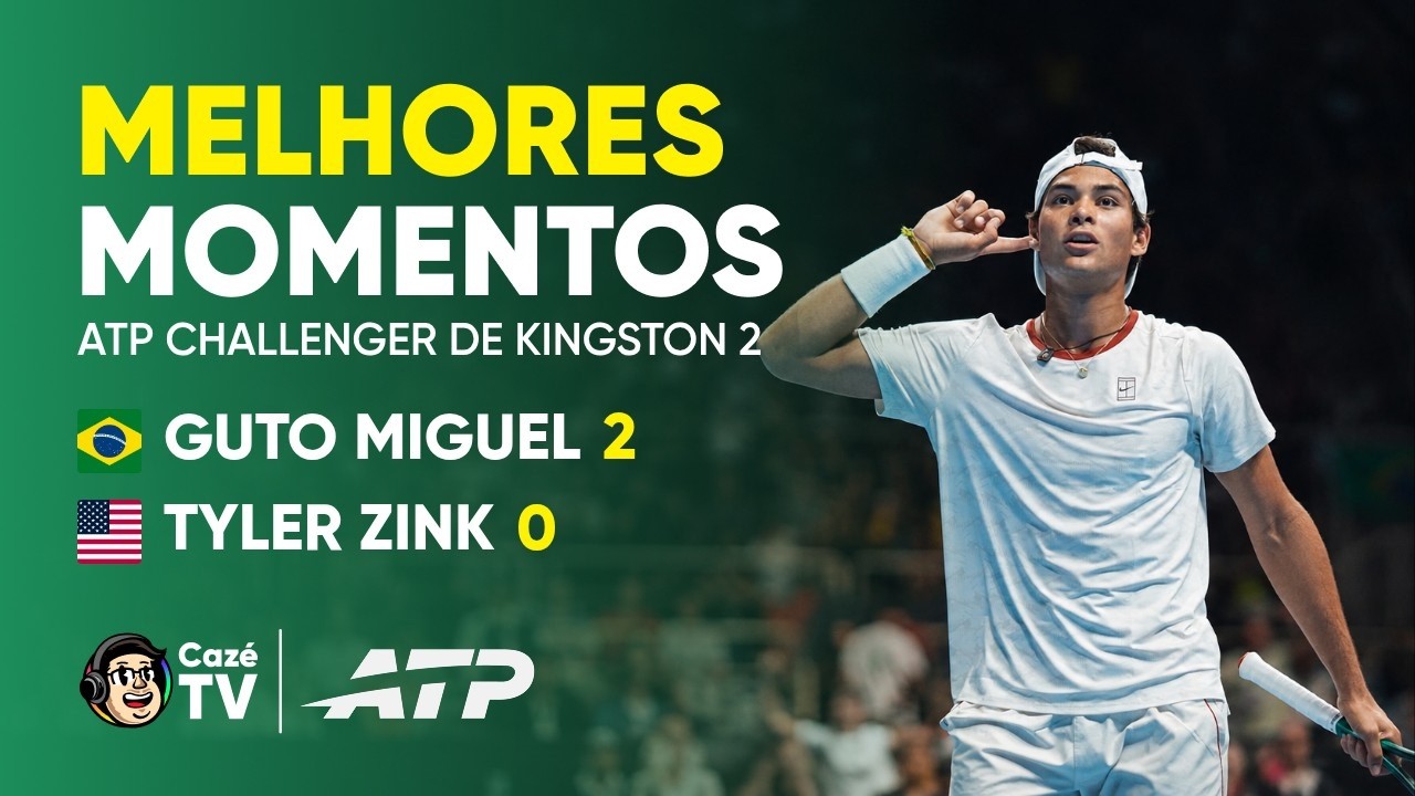 MELHORES MOMENTOS: GUTO MIGUEL 2 X 0 TYLER ZINK | ATP CHALLENGER DE KINGSTON 2 | PRIMEIRA RODADA