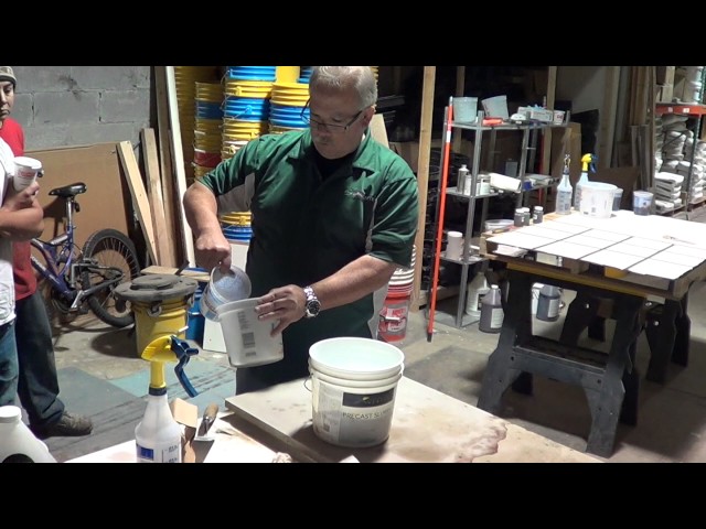 Concrete Countertop Slurry. GlobMarble Decorative Concrete Training April 2017