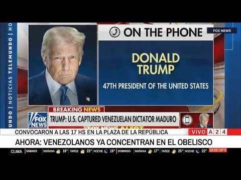 📢 CAPTURA DE NICOLÁS MADURO: "ESTÁN EN UN BUQUE MILITAR RUMBO A NUEVA YORK"