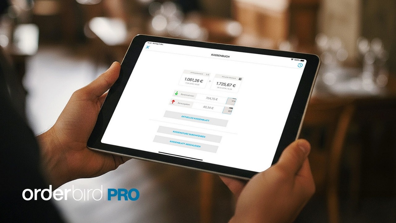 Das orderbird Kassenbuch