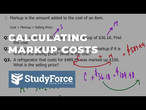 Calculating Markup Costs