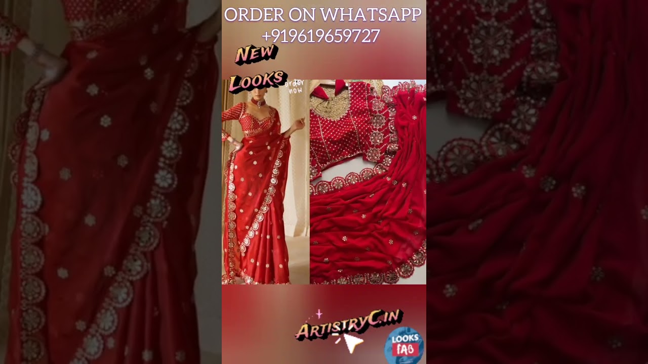 Shop Akshara Style Mirror Work Saree 2025? Get This Fox Georgette Saree @ ₹1235! Whatsapp Now!