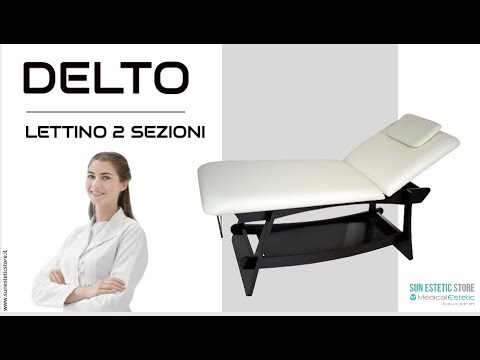 Delto lettino da massaggio in legno colore wengè 2 sezioni 1 snodo estetica estetista centro benessere