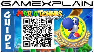 Mario Tennis Open - Blue Yoshi QR Code (Secrets Characters & Unlockables)