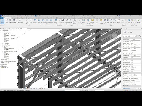 Steel Structure (Purlin Connection) Tutorial in Revit 2023 - #003