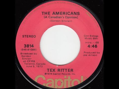 Tex Ritter - The Americans (A Canadian's Opinion)