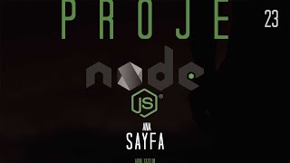 NODEJS Proje 23: Ana Sayfa, Genel Düzenlemeler