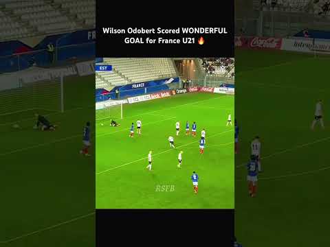 Wilson Odobert with WONDERFUL STRIKE 💥 #tottenham #france #franceu21 #goals #odobert #u21euro