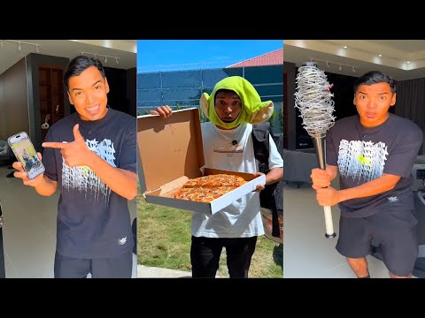 El Delivery Se Come Mi Pizza a Escondidas | Bromas Divertidas Con Alfredo Larin, Dani, Mati y Otros
