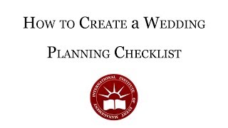 Creating a Wedding Planning Checklist