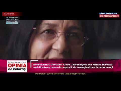 Premiul pentru Directorul Anului 2025 merge la Dor Mărunt, județul Călărași