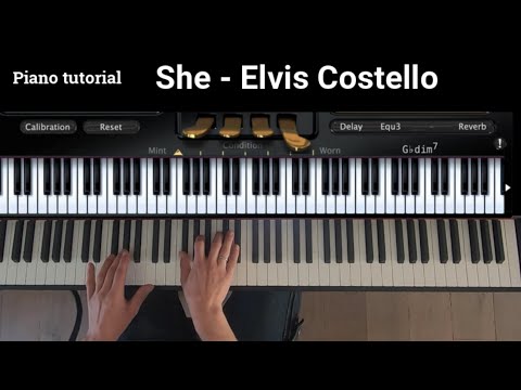 She   Elvis Costello   Piano tutorial
