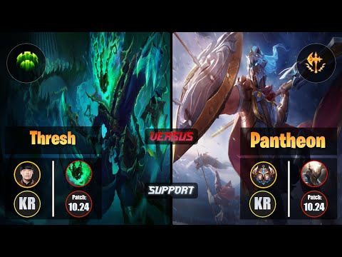 Kellin THRESH (Support) [Guardian] VS PANTHEON - Challenger KR Patch 10.24