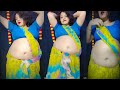 Ultra Low Waist Saree Draping TRENDING SAREE FASHION ️ Chiffon Georgette SAREE LATEST FASHION VIDE