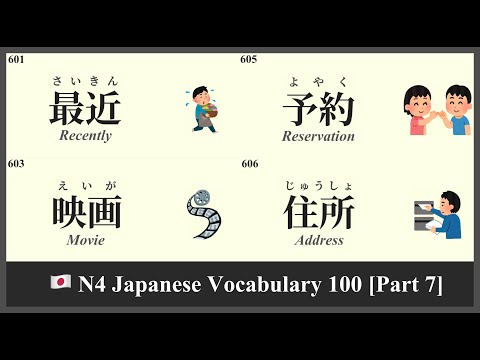 Japanese Words for Everyday Life - Basic Vocabulary #7 | Words 601-700