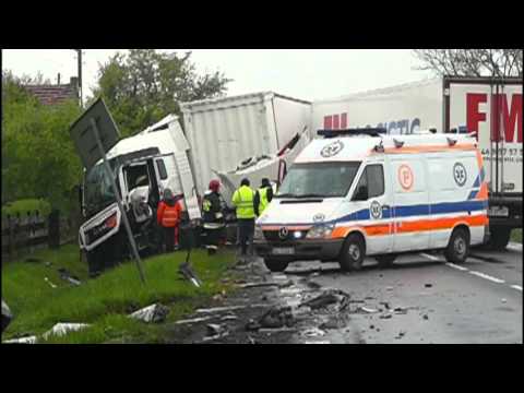 Wypadek trzech tirów w Miłosnej