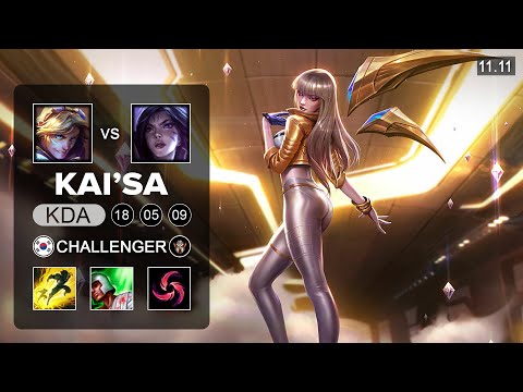 Gen G Ruler  Kai'Sa ADC vs Ezreal - KR Challenger Patch 11.11