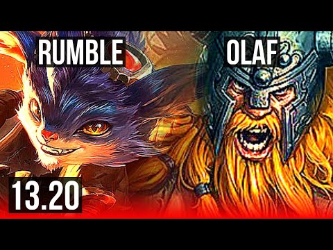 RUMBLE vs OLAF (TOP) | 9/1/2, 500+ games, Dominating | KR Diamond | 13.20