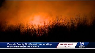 Bosque fire in Belen displaces at least 20 people