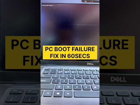Boot Failure Fixed in 60 Seconds (No Boot Device Error) #booterror #windows