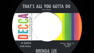 1960 HITS ARCHIVE: That’s All You Gotta Do - Brenda Lee